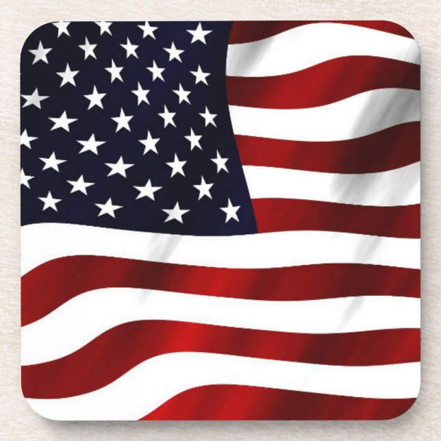 American Flag Beverage Coaster (Front)