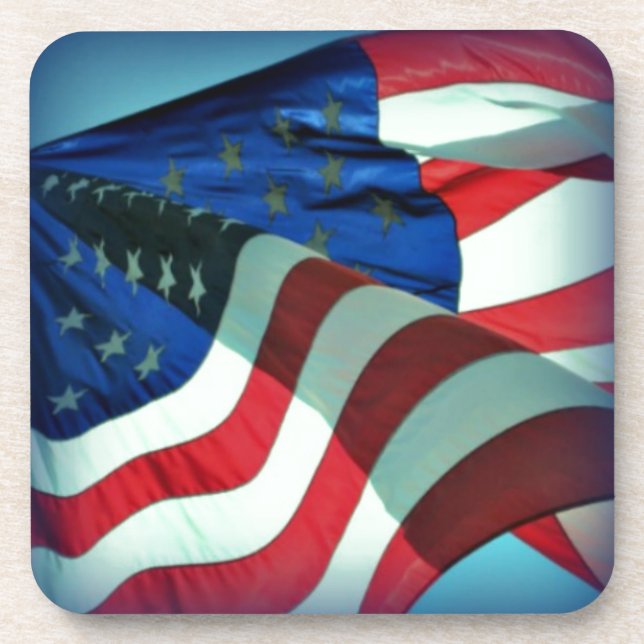American Flag Beverage Coaster (Front)