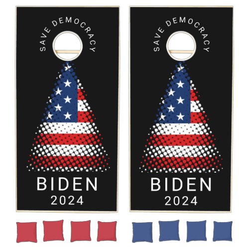 American Flag Biden 2024  Cornhole Set