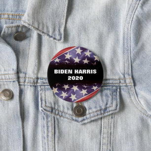 American Flag BIDEN HARRIS 2020 Campaign Button