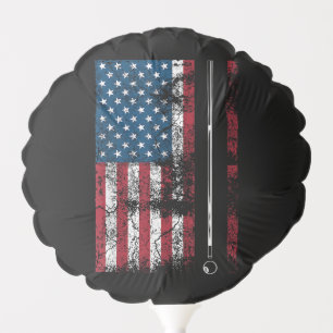 American Flag Billiard Stick Cute Table Game Funny Balloon