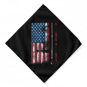 American Flag Billiard Stick Cute Table Game Funny Bandana