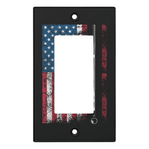 American Flag Billiard Stick Cute Table Game Funny Light Switch Cover