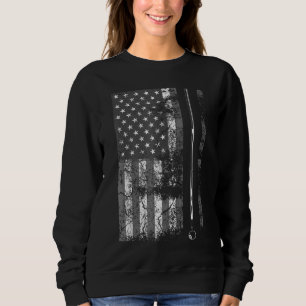 American Flag Billiard Stick Cute Table Game Funny Sweatshirt