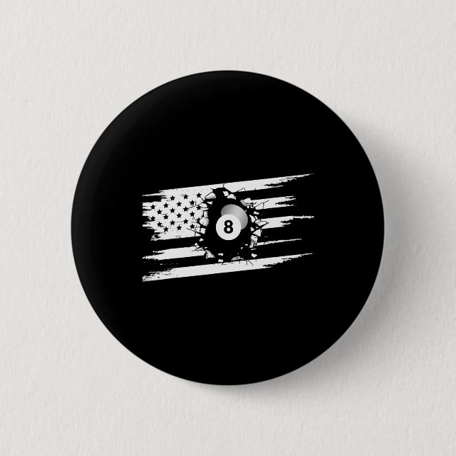 American Flag Billiards Apparel - Billiards  Button (Front)