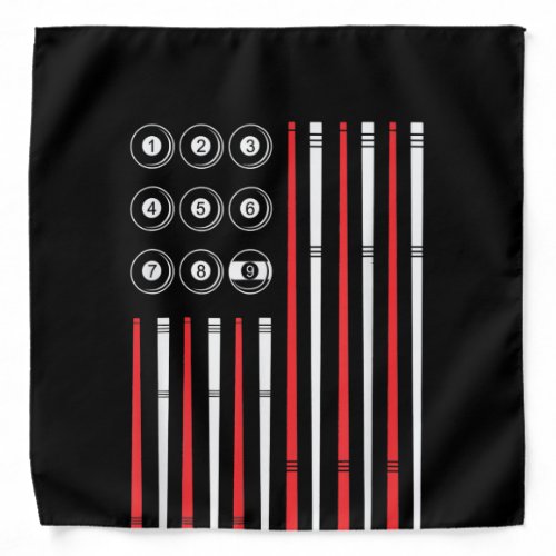 American Flag Billiards Shooting Pool Bandana