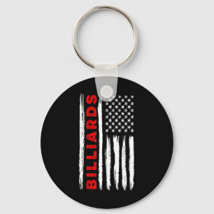 American Flag Billiards Usa Men Women Us Flag Keychain