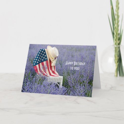 American Flag Birthday Card