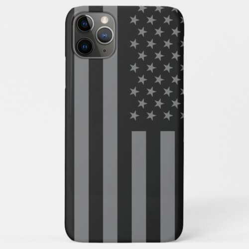 American Flag Black Gray iPhone 11 Pro Max Case