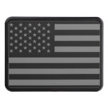 American Flag Black Gray Hitch Cover at Zazzle