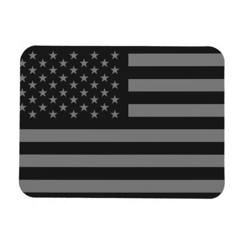 American Flag Black Gray Magnet