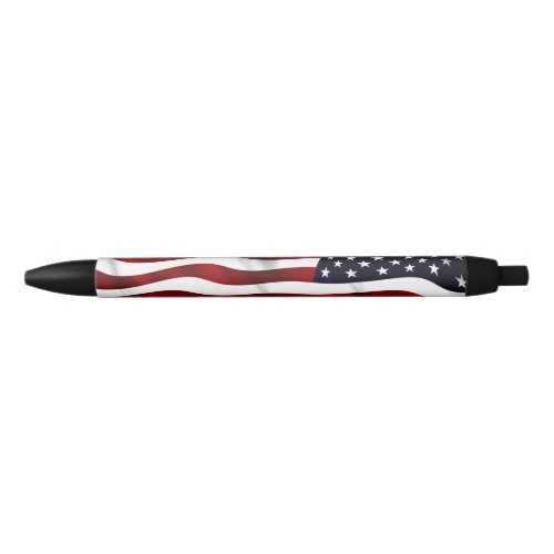 American Flag Black Ink Pen