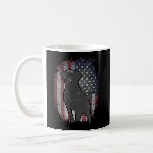 American Flag Black Labrador Retriever Black Lab Coffee Mug
