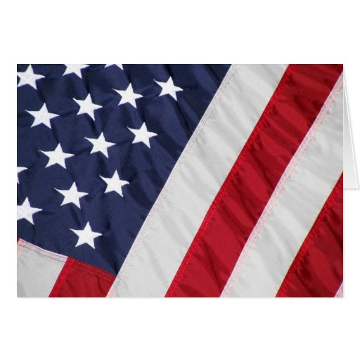 American Flag Blank Greeting Card | Zazzle
