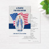 American Flag Blessed Virgin Mary Holy Card (Desk)