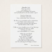 American Flag Blessed Virgin Mary Holy Card (Back)