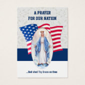 American Flag Blessed Virgin Mary Holy Card (Front)