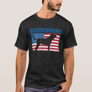 American Flag Bloodhound T-Shirt