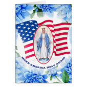 AMERICAN FLAG BLUE DAHLIAS BLESSED VIRGIN MARY (Front)