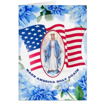 AMERICAN FLAG BLUE DAHLIAS BLESSED VIRGIN MARY AMERICAN FLAG BLUE DAHLIAS BLESSED VIRGIN MARY