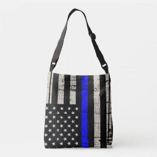 American Flag Blue Line Crossbody Bag