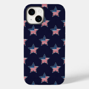 American Flag Blue Star Spangled Stars and Stripes Case-Mate iPhone 14 Case