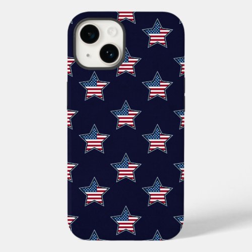 American Flag Blue Star Spangled Stars and Stripes Case_Mate iPhone 14 Case