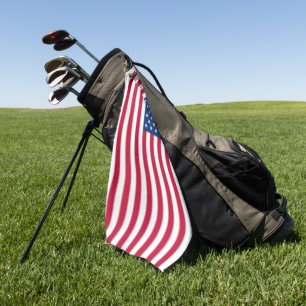 American Flag Blurred  Golf Towel