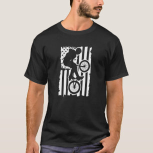 American Flag BMX Bike BMX Race BMX Bicycle Rider T-Shirt