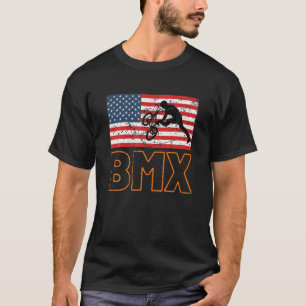 American Flag BMX Clothing - BMX Rider Vintage BMX T-Shirt