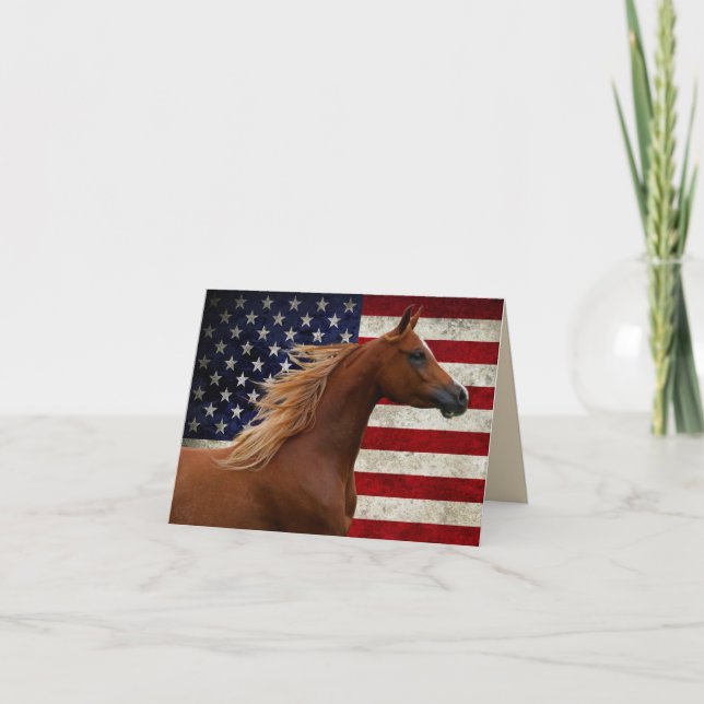 American Flag BOGO Colts-Majician Blank  Note Card (Front)