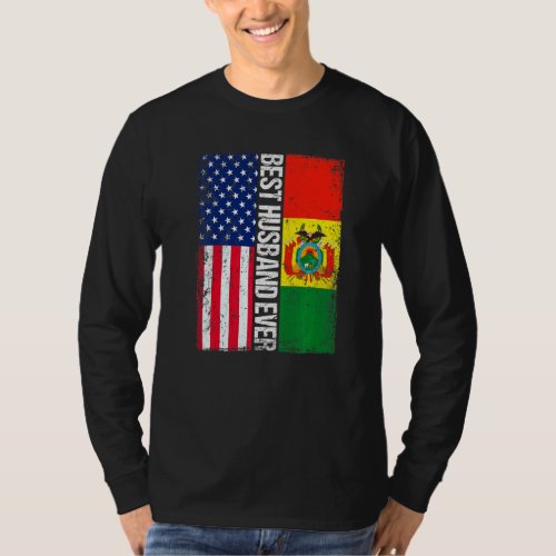 American Flag  Bolivia Flag Best Husband Ever Fam T_Shirt