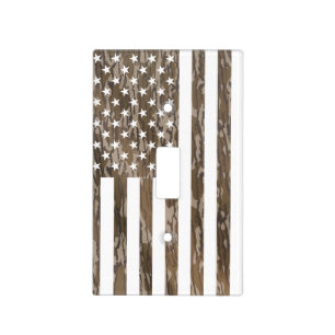 American Flag Bottom Lands Camo USA Flag Light Switch Cover