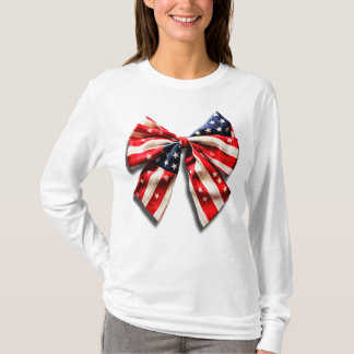 American Flag Bow T-Shirt