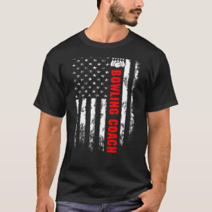American Flag Bowling Coach Backside T-Shirt
