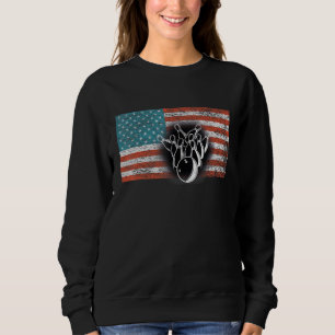 American Flag Bowling Usa Flag Bowling Sweatshirt