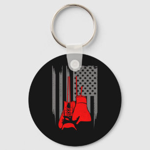 American Flag Boxing Apparel - Boxer Boxing For Wo Keychain