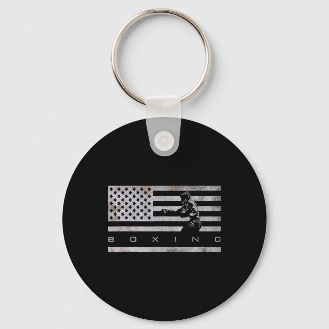 American Flag Boxing Apparel - Boxing 1  Keychain (Front)