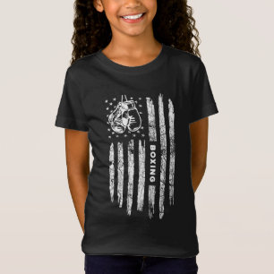 American Flag Boxing Distressed - Boxer Vintage Bo T-Shirt