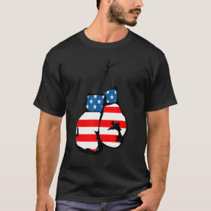American Flag Boxing Gloves T-Shirt