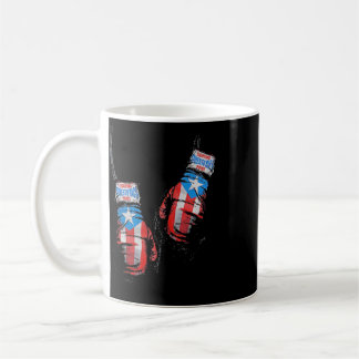 American Flag Boxing Usa Gloves Gym Boxer Fitness Coffee Mug