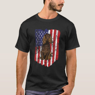 American Flag Boykin Spaniel 4th Of July USA T Shi T-Shirt