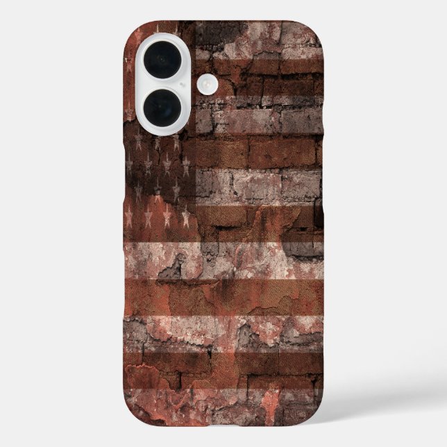 American Flag Brick Wall Case-Mate iPhone Case (Back)