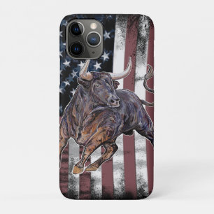 American Flag Bull iPhone 11 Pro Case