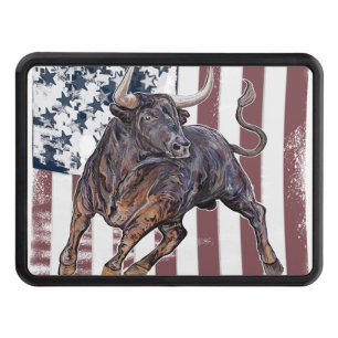 American Flag Bull Hitch Cover