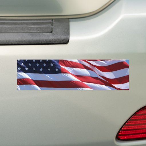 AMERICAN FLAG BUMPER STICKER Zazzle