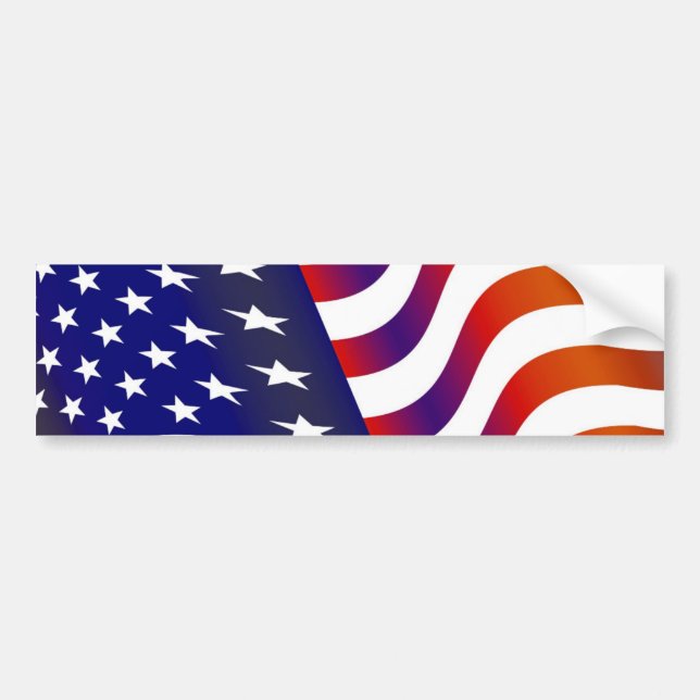 American Flag Bumper Sticker (Front)