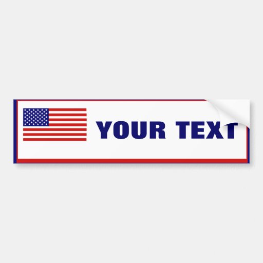 American Flag Bumper Sticker Template | Zazzle