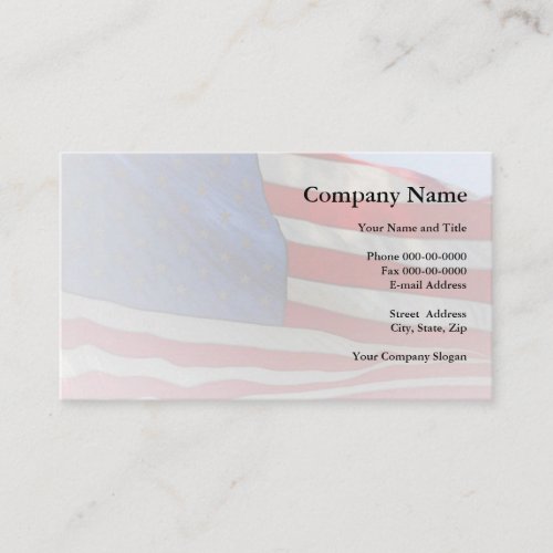 American Flag Business Card