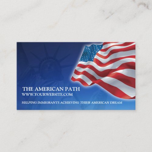 American Flag Business Card